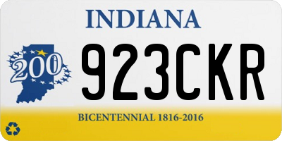 IN license plate 923CKR