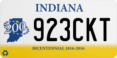 IN license plate 923CKT