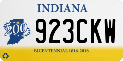 IN license plate 923CKW