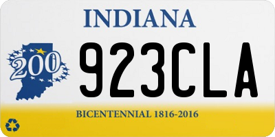 IN license plate 923CLA