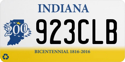 IN license plate 923CLB