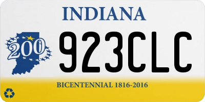 IN license plate 923CLC