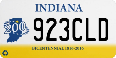 IN license plate 923CLD