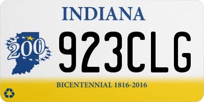 IN license plate 923CLG