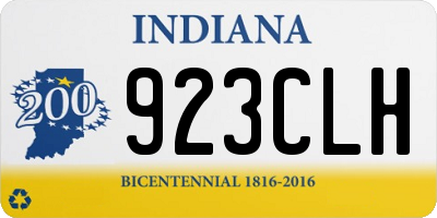 IN license plate 923CLH