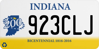 IN license plate 923CLJ