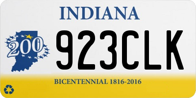 IN license plate 923CLK