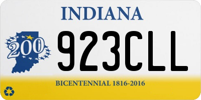 IN license plate 923CLL
