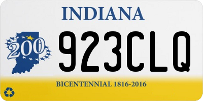 IN license plate 923CLQ