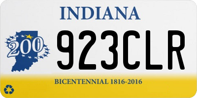 IN license plate 923CLR