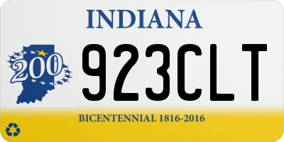IN license plate 923CLT