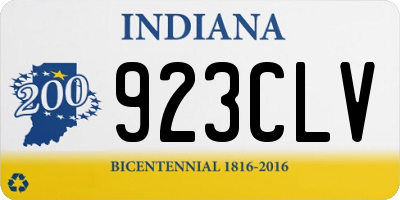 IN license plate 923CLV