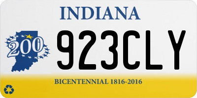 IN license plate 923CLY