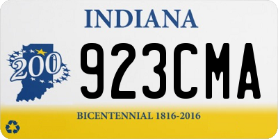 IN license plate 923CMA