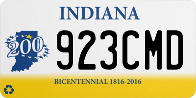 IN license plate 923CMD