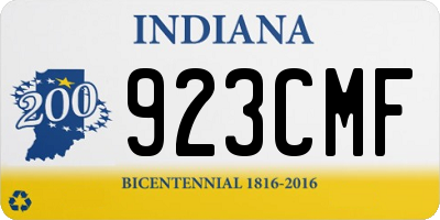 IN license plate 923CMF