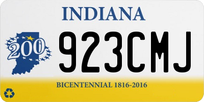 IN license plate 923CMJ