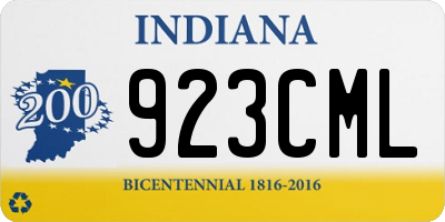IN license plate 923CML