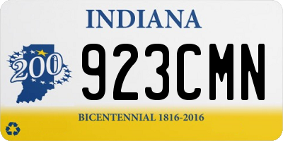 IN license plate 923CMN