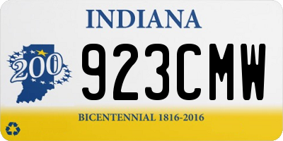 IN license plate 923CMW