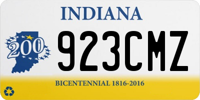 IN license plate 923CMZ