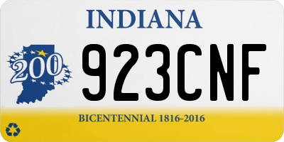 IN license plate 923CNF