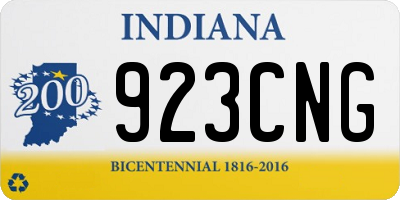 IN license plate 923CNG