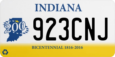 IN license plate 923CNJ
