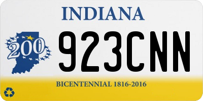 IN license plate 923CNN
