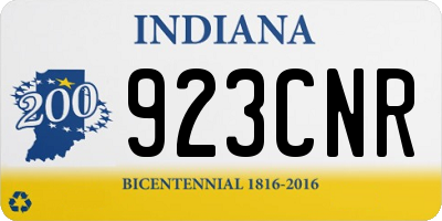 IN license plate 923CNR