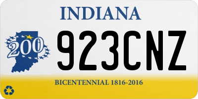 IN license plate 923CNZ