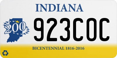 IN license plate 923COC