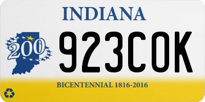 IN license plate 923COK