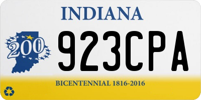 IN license plate 923CPA