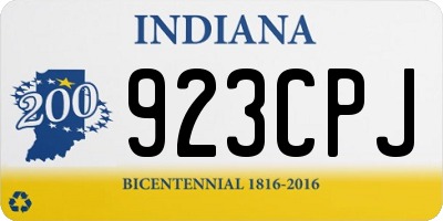 IN license plate 923CPJ
