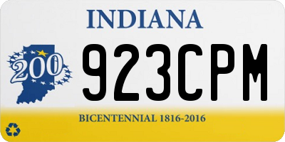 IN license plate 923CPM