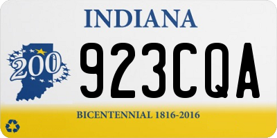 IN license plate 923CQA