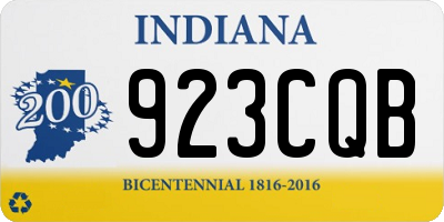 IN license plate 923CQB