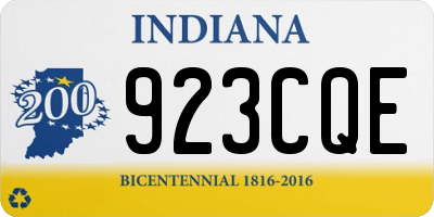 IN license plate 923CQE