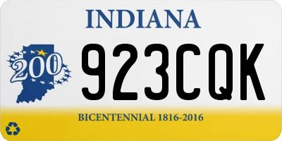 IN license plate 923CQK
