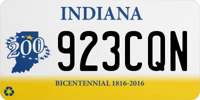 IN license plate 923CQN