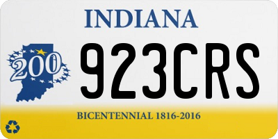 IN license plate 923CRS