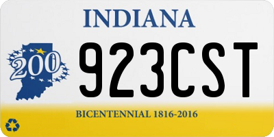 IN license plate 923CST
