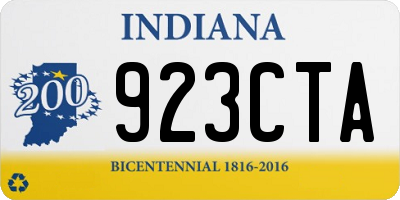 IN license plate 923CTA
