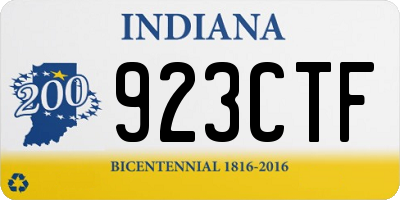 IN license plate 923CTF