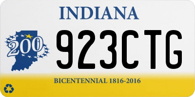 IN license plate 923CTG