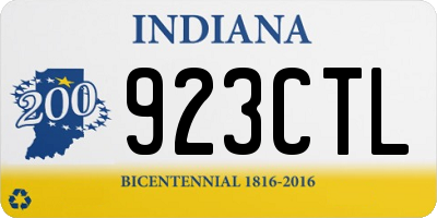 IN license plate 923CTL