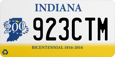IN license plate 923CTM