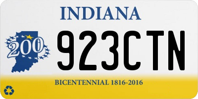 IN license plate 923CTN
