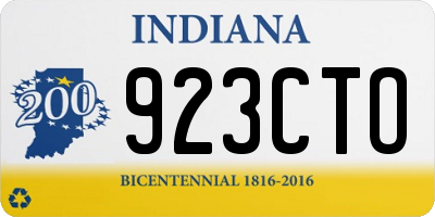 IN license plate 923CTO